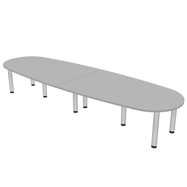 45 in W, 120 in L, 29 in H, Engineered Wood Top, Grey